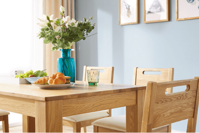 Bộ bàn ăn gỗ sồi có thiết kế đẹp hiện đại GB-4570