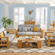 Ghế sofa bằng gỗ tự nhiên cho phòng khách GB-8288