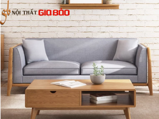 Ghế sofa bọc nỉ cao cấp khung gỗ tự nhiên hiện đại GB-8305