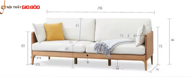 Ghế sofa phòng khách phong cách thanh lịch GB-8293