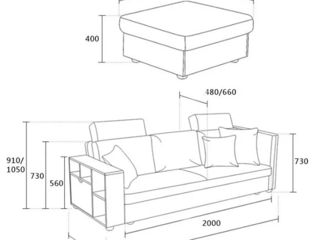 Ghế sofa hiện đại có thiết kế tiện dụng GB-8289
