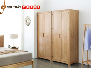 Tủ quần áo gỗ sồi thiết kế nhỏ gọn tiện dụng GB-5690