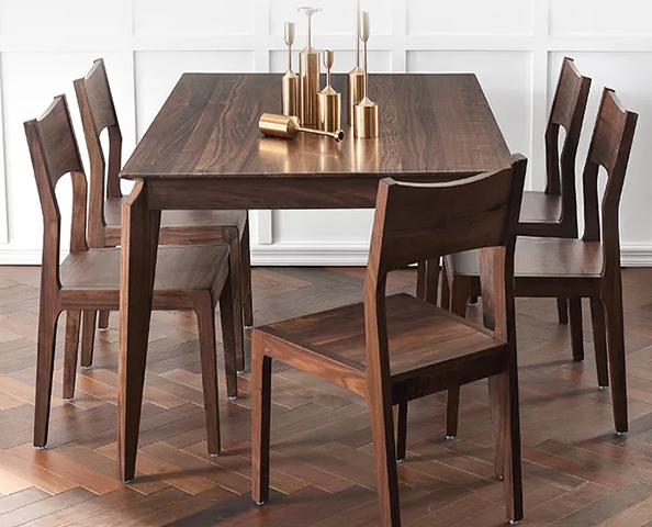 Bộ bàn ăn gia đình bằng gỗ tự nhiên đẹp GB-4607
