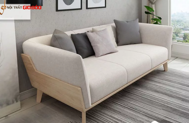 Ghế sofa gia đình gỗ tự nhiên kiểu dáng đẹp GB-8285