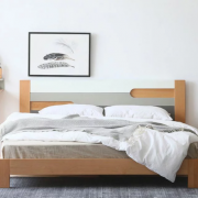 Mẫu giường ngủ gỗ tự nhiên thiết kế hiện đại GB-9059