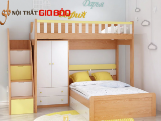 Giường ngủ cho bé bằng gỗ tự nhiên GB-9054