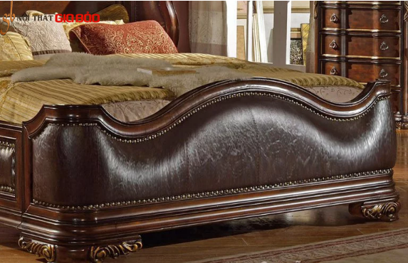 Giường ngủ gỗ tự nhiên phong cách cổ điển GB-938