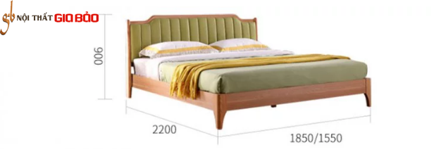 Giường ngủ gia đình gỗ sồi bọc da cao cấp GB-9056