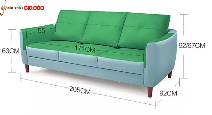 Ghế sofa da cao cấp phòng khách gia đình hiện đại GB-8275